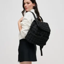 Backpacks^Urban Expressions Allston - Quilted Nylon Puffer Backpack Black