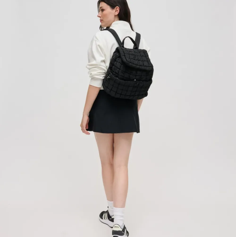 Backpacks^Urban Expressions Allston - Quilted Nylon Puffer Backpack Black
