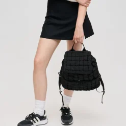 Backpacks^Urban Expressions Allston - Quilted Nylon Puffer Backpack Black