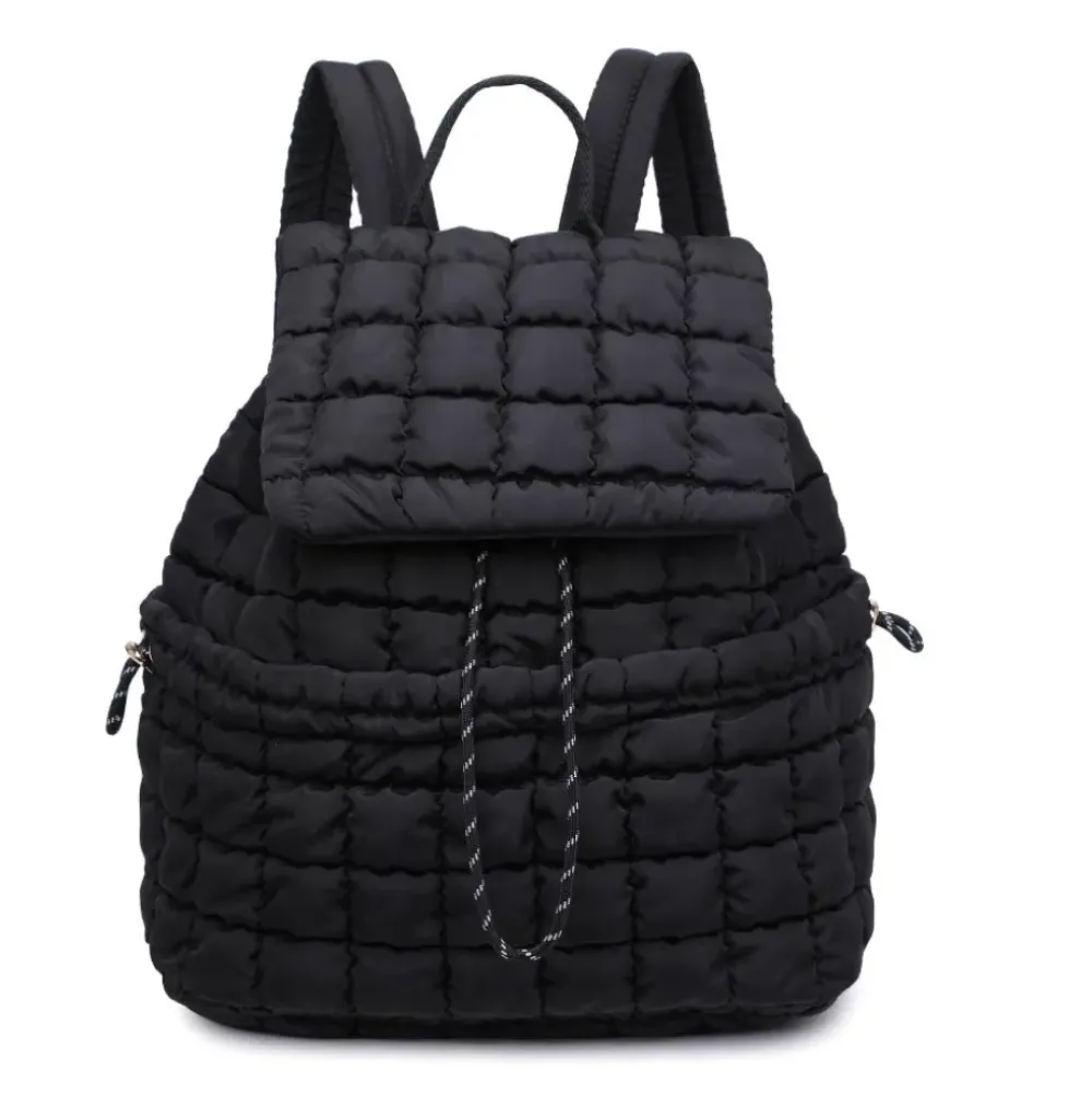 Backpacks^Urban Expressions Allston - Quilted Nylon Puffer Backpack Black