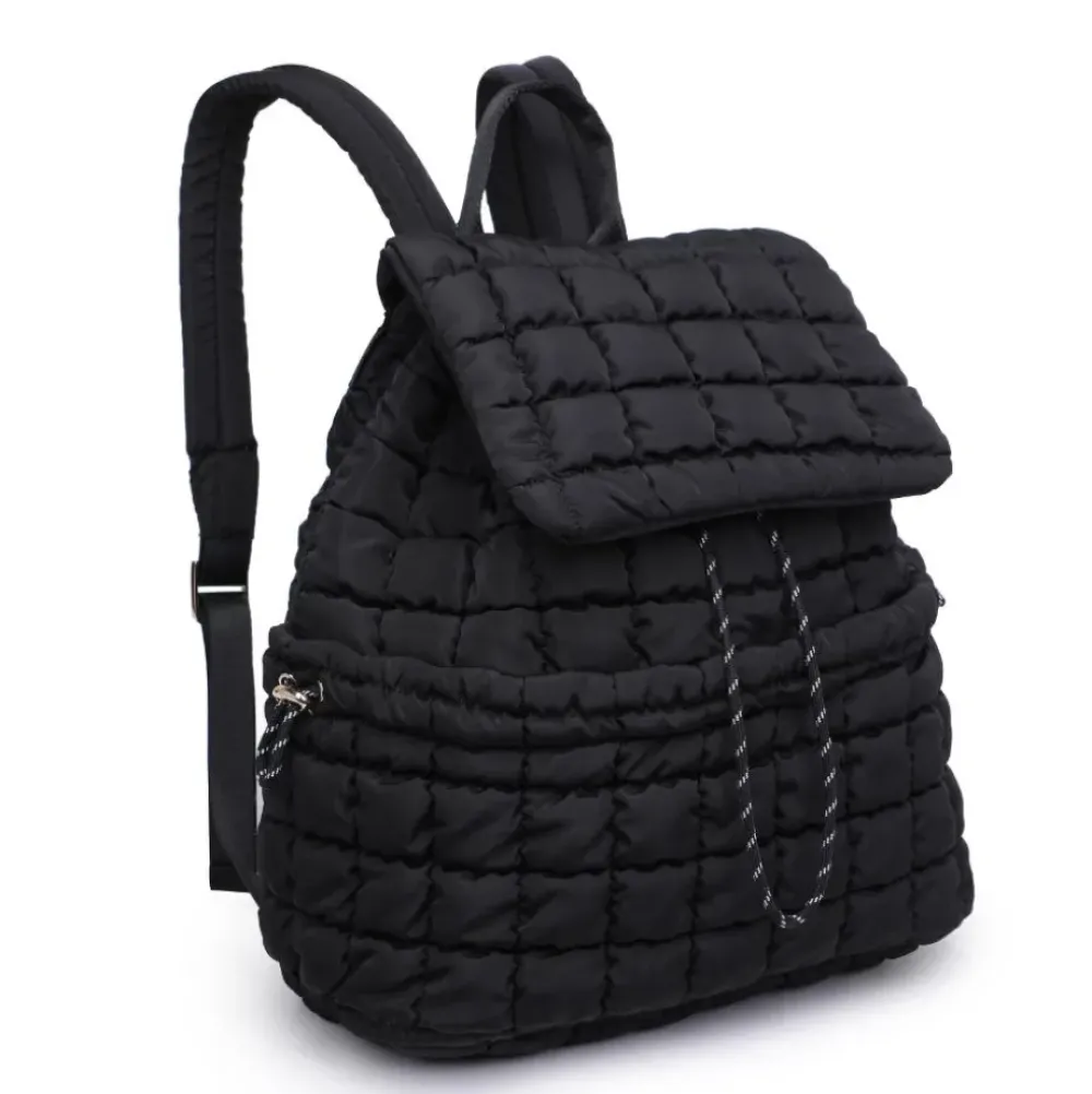 Backpacks^Urban Expressions Allston - Quilted Nylon Puffer Backpack Black