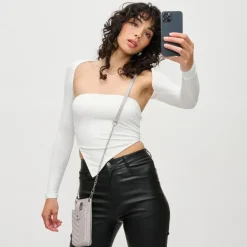 Cell Phone Bags|Crossbody^Urban Expressions Claire - Chevron Stitch Cell Phone Crossbody