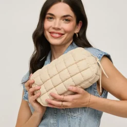 Make-up Bags & Pouches^Urban Expressions Cloud Nine - Quilted Puffer Nylon Cosmetic Pouch