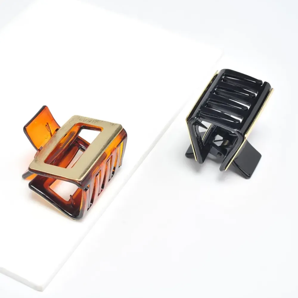 Hair Clips & Claws^Urban Expressions Geometric Metallic Plated Hair Claw - 2 Pack Hair Claw