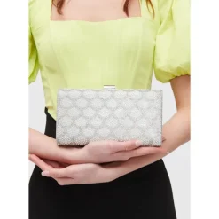 Clutches^Urban Expressions Latasha Evening Bag Silver