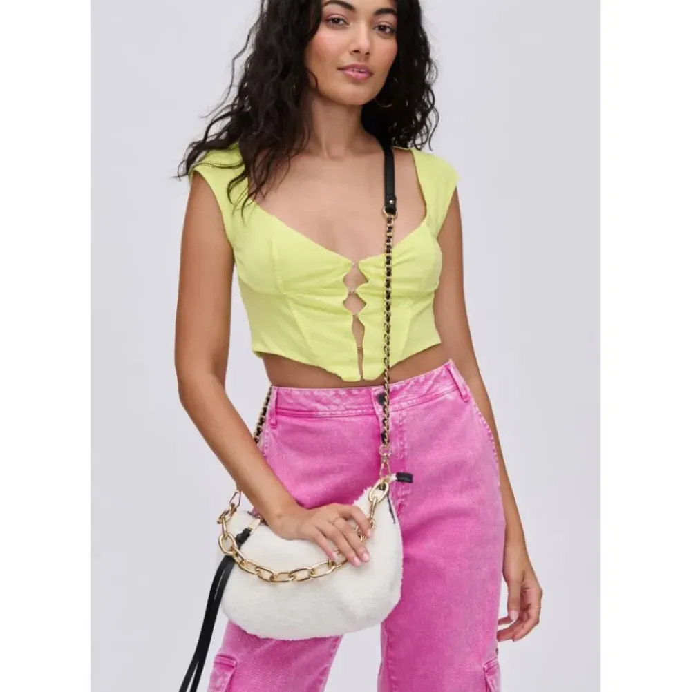 Shoulder Bags|Hobo^Urban Expressions Mesa - Sherpa Crossbody IvoryBlack