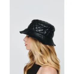 Hats^Urban Expressions Quilted Vegan Leather Bucket Hat Bucket Hat