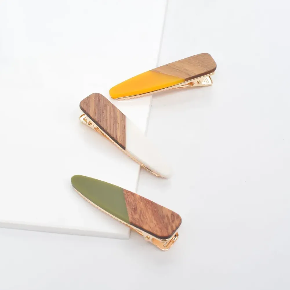 Hair Clips & Claws^Urban Expressions Retro Wood Grain Hair Clip - Assorted 3 Pack Hair Clip