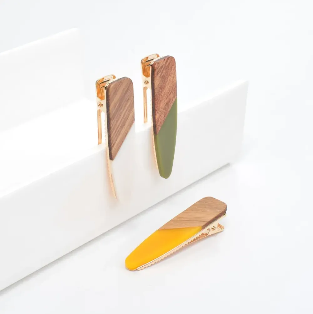 Hair Clips & Claws^Urban Expressions Retro Wood Grain Hair Clip - Assorted 3 Pack Hair Clip