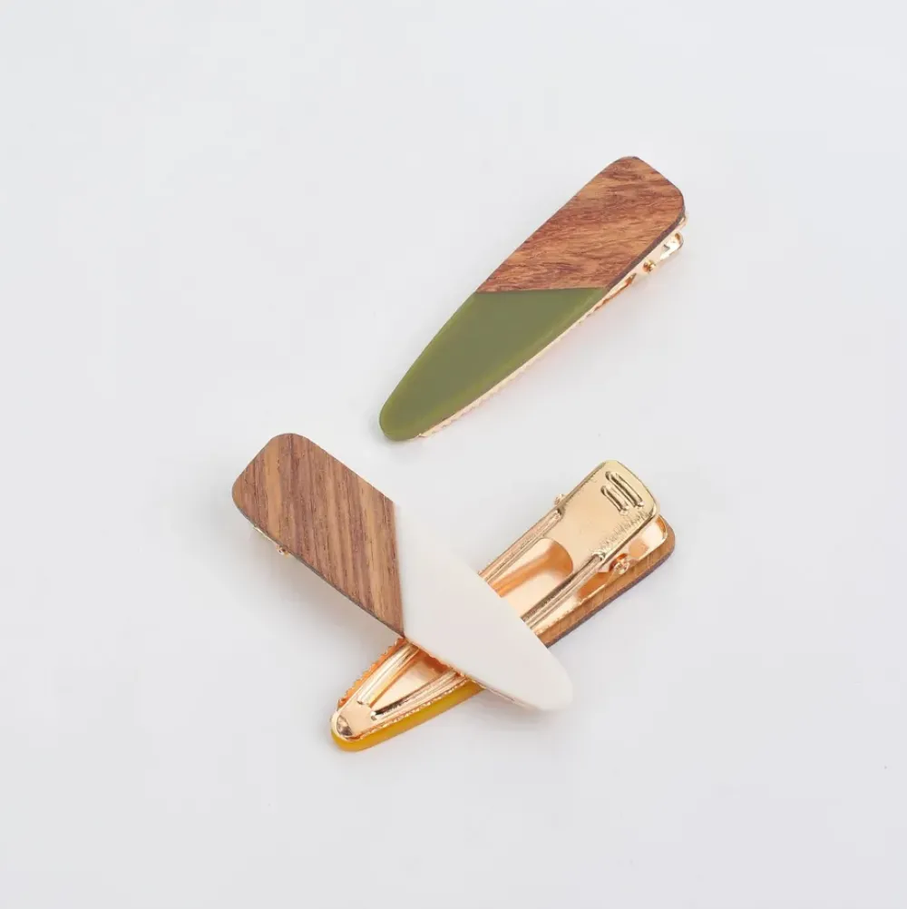 Hair Clips & Claws^Urban Expressions Retro Wood Grain Hair Clip - Assorted 3 Pack Hair Clip