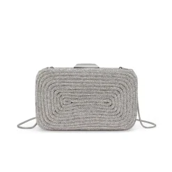 Clutches^Urban Expressions Shireen Evening Bag Silver