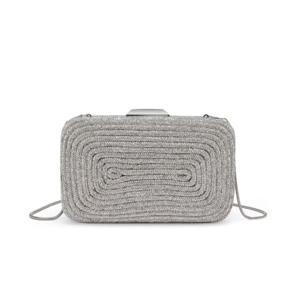 Clutches^Urban Expressions Shireen Evening Bag Silver