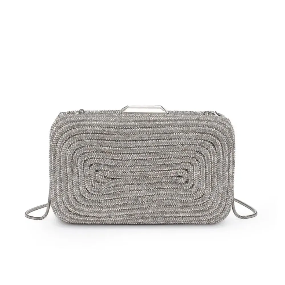 Clutches^Urban Expressions Shireen Evening Bag Silver