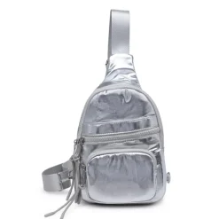 Slings^Urban Expressions Sid Sling Backpack Silver