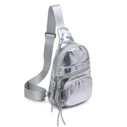 Slings^Urban Expressions Sid Sling Backpack Silver