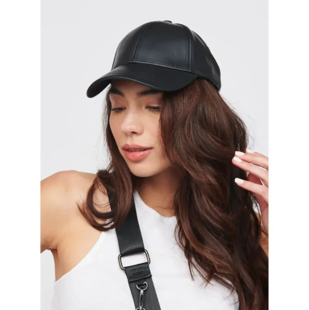 Hats^Urban Expressions Vegan Leather Baseball Hat Baseball Cap