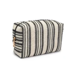 Make-up Bags & Pouches^Urban Expressions Voyage Stripe Cosmetic Pouch BlackWhite