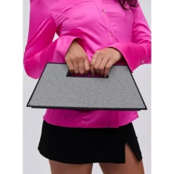 Clutches^Urban Expressions Zinc Evening Bag SilverBlack